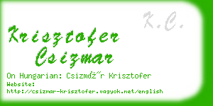 krisztofer csizmar business card